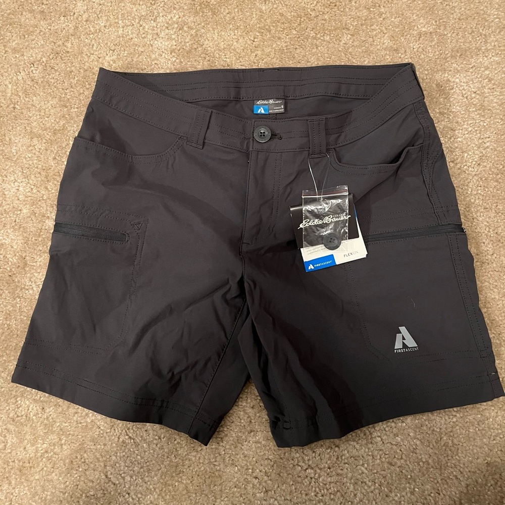 Brand New Gray Eddie Bauer First Ascent Guide Shorts - Size 6